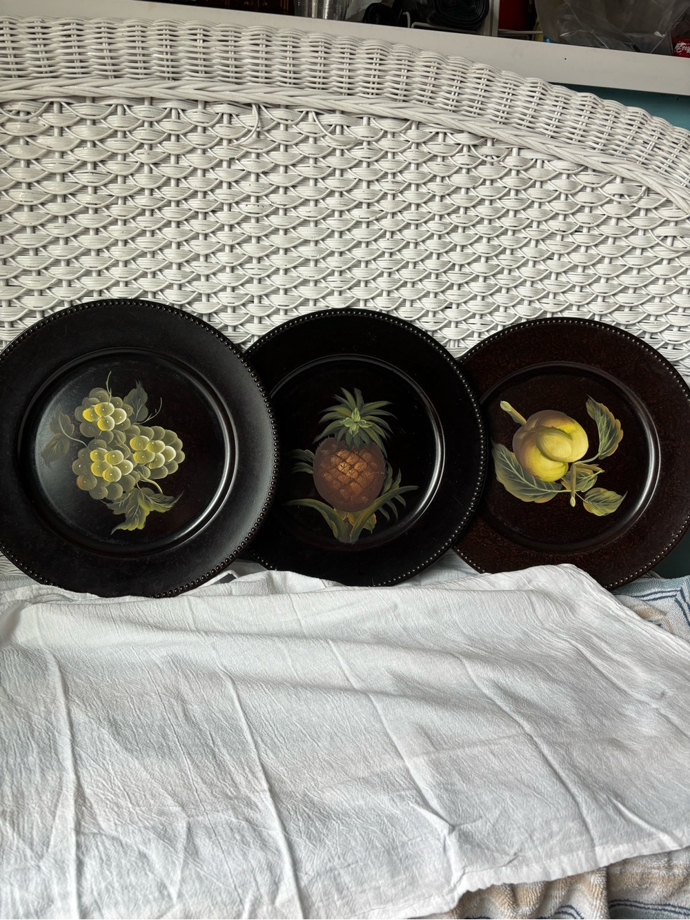 Fun 4-pack , new candle,straw bag,new chopsticks,vintage plate set